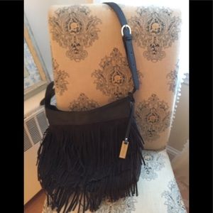 Chocolate Fringed Bag